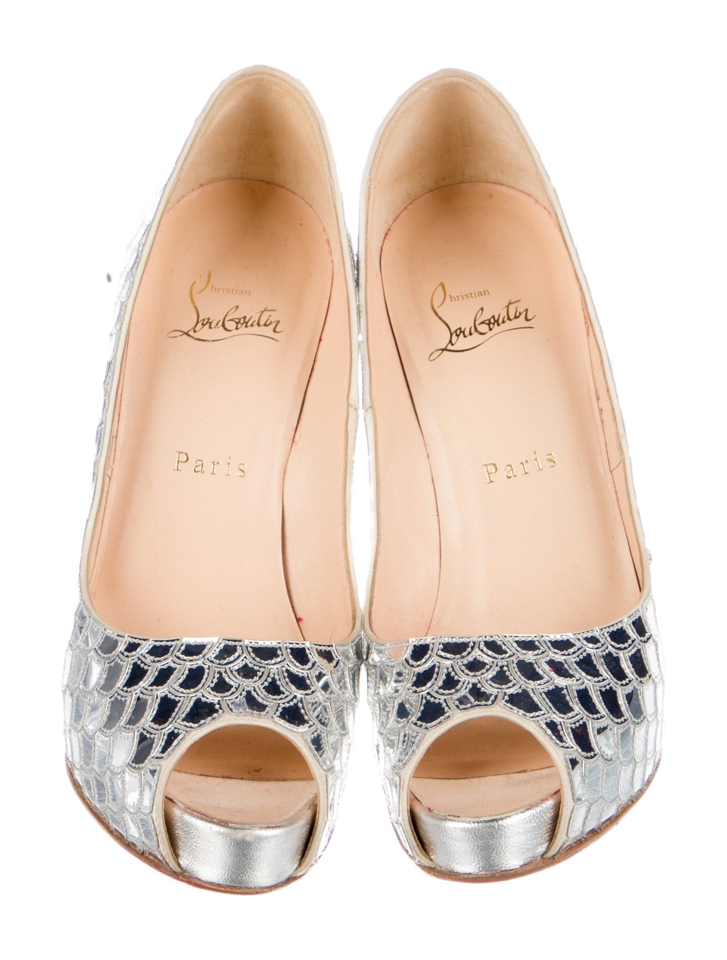 Christian Louboutin Leather Animal Print Pumps